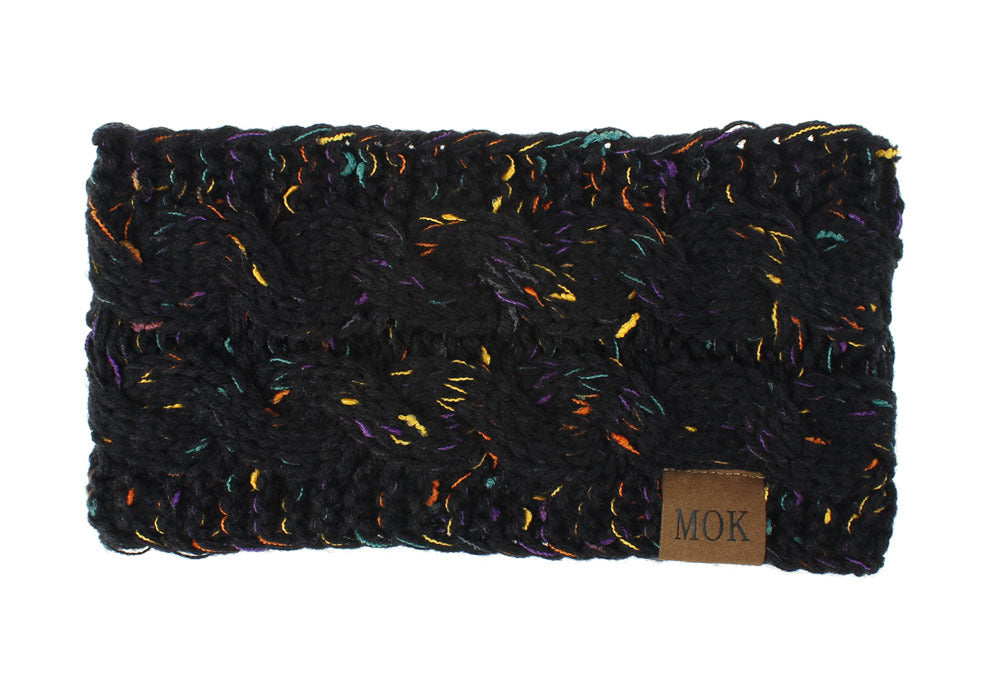Fleece-lined Knitted Ear Warmer Sports Headband