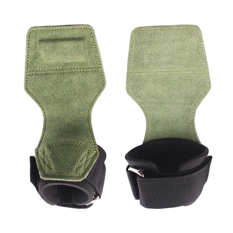 Leather Weightlifting Bar Gym Wrist Support Gloves