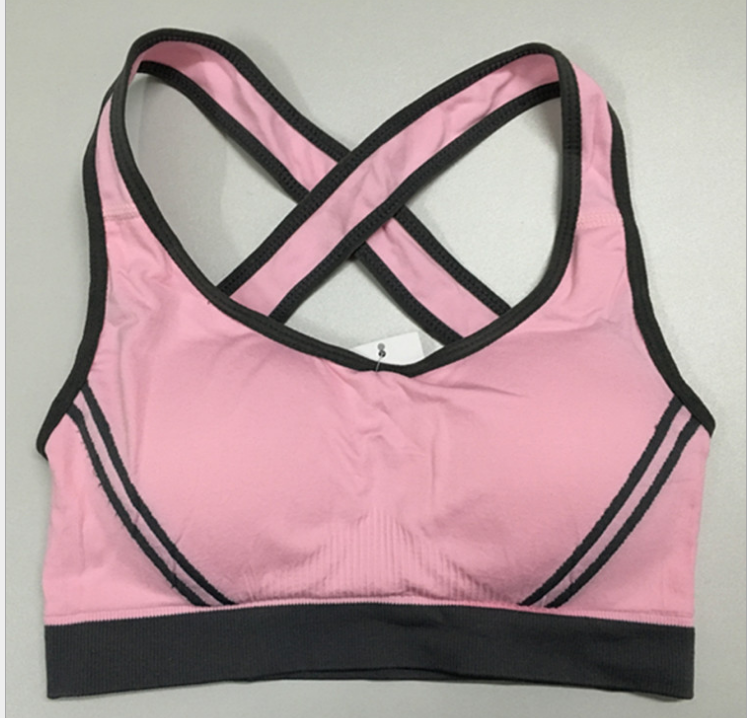 Women Athletic Vest Padded Tank Top Gym Fitness Sports Bra Stretch Cotton