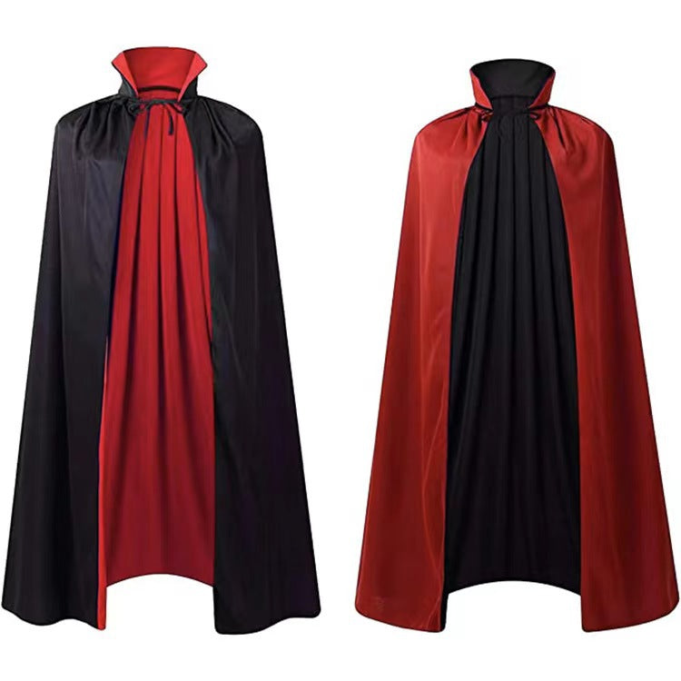 Halloween Cloak Costumes Wizard For Children Hooded Capes Mantle Black Party