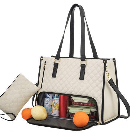 Fashionable Lunch Tote Bag Women's Thermal Insulation Box Leak-proof Crossbody