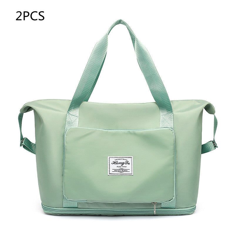 Foldable Large Capacity Women Gym Bags Shoulder Bag Training Travel Handle