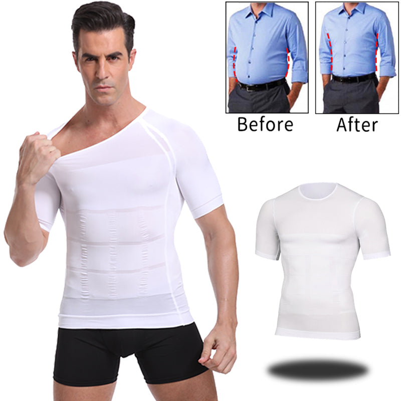 140D Men's Vest Shapewear Men Body Toning T-shirt Slimming Shaper Corrective