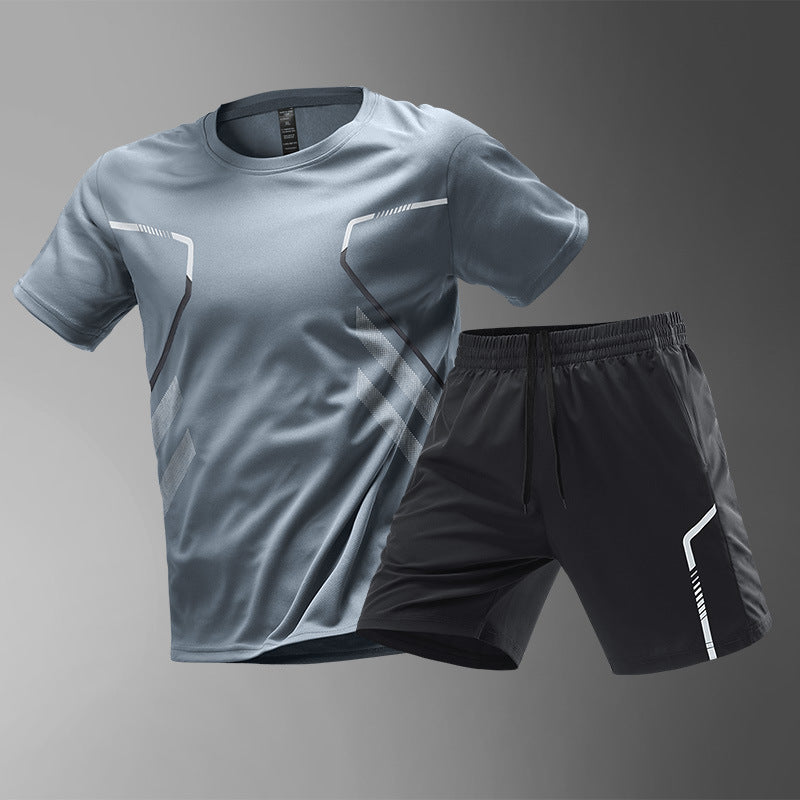 Men's T-shirts Sports Running T-shirt Color Block Men Quick-drying Breathable