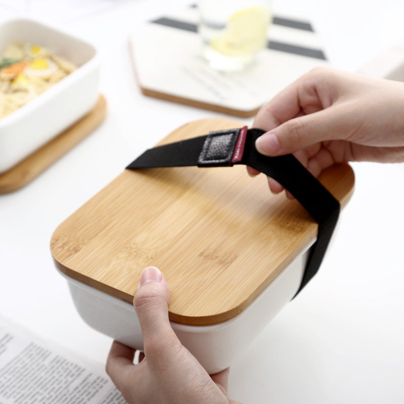 Ceramic Japanese Refrigerator Storage Box Fruit Microwave Lunch With Lid