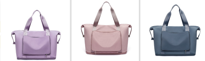 Foldable Large Capacity Women Gym Bags Shoulder Bag Training Travel Handle