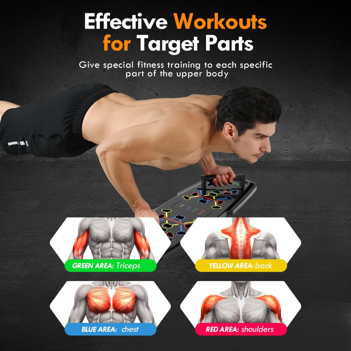 Push Up Board, Home Gym, Portable Exercise Equipment, Pilates Bar And 20