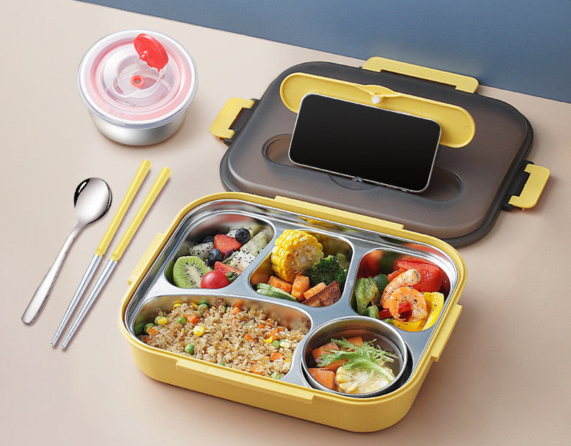 304 Stainless Steel Lunch Box, Fresh-keeping Box With Soup Cup, Insulated
