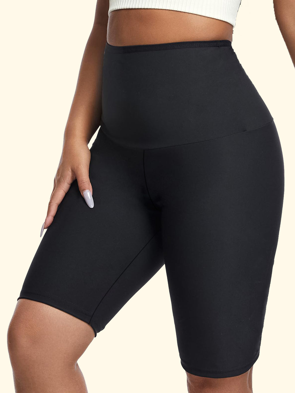 Plus Size Women Sauna Sweat Shorts High Waist Thermo Trainer Slimming