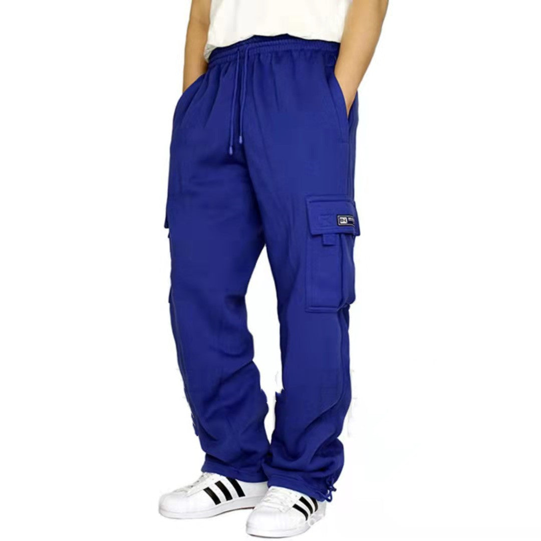 Men Pants Sweatpants Stretch Elastic Waist Jogger Sports Drawstring Trousers