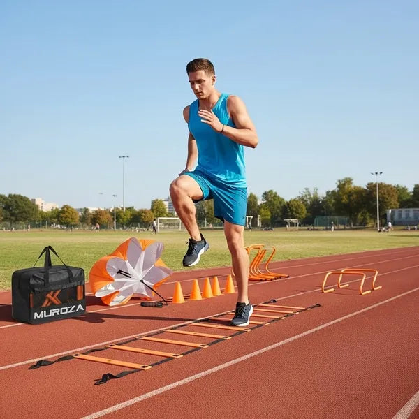 Professional Agility Ladder Training Set For Speed & Footwork - Adjustable