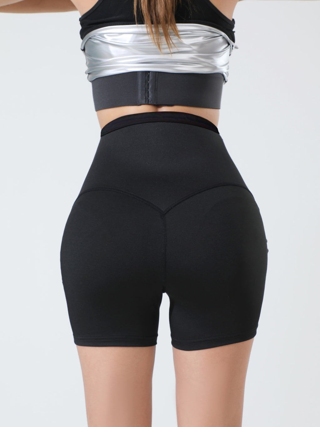 Women Sauna Shorts 3inch High Waisted Shapewear Compression Sweatsuit Exercise