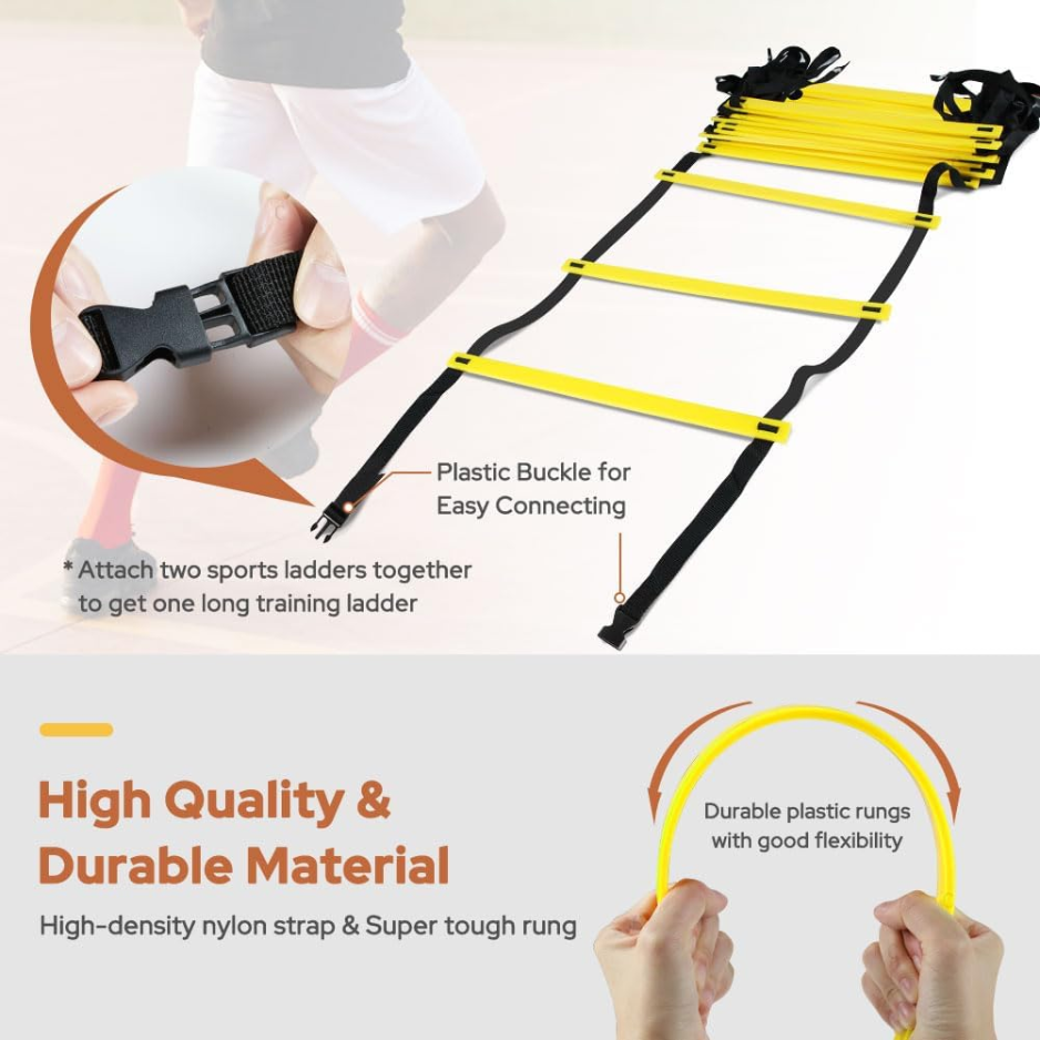 Agility Ladder Training Speed 12 Rung 20ft With Carrying Bag