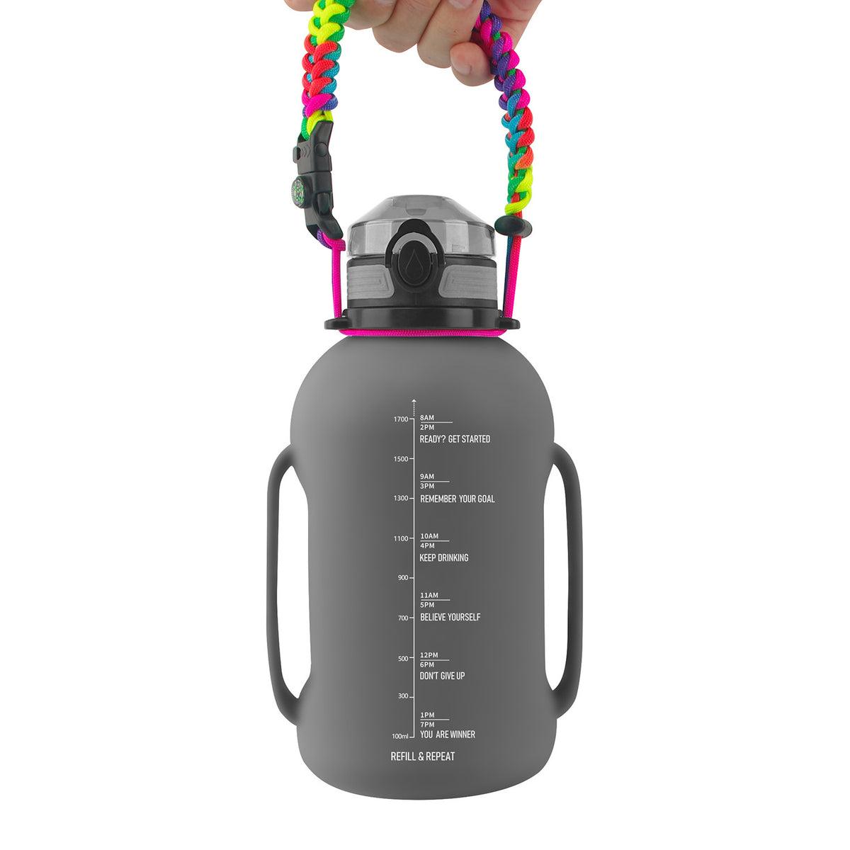 Large Capacity Water Cup Fitness Portable Roll Food Grade Silicone Belly
