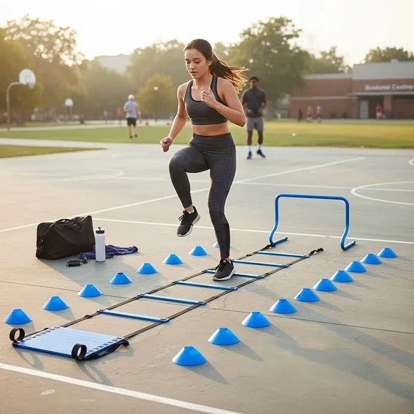 Professional Agility Ladder Training Set For Speed & Footwork - Adjustable