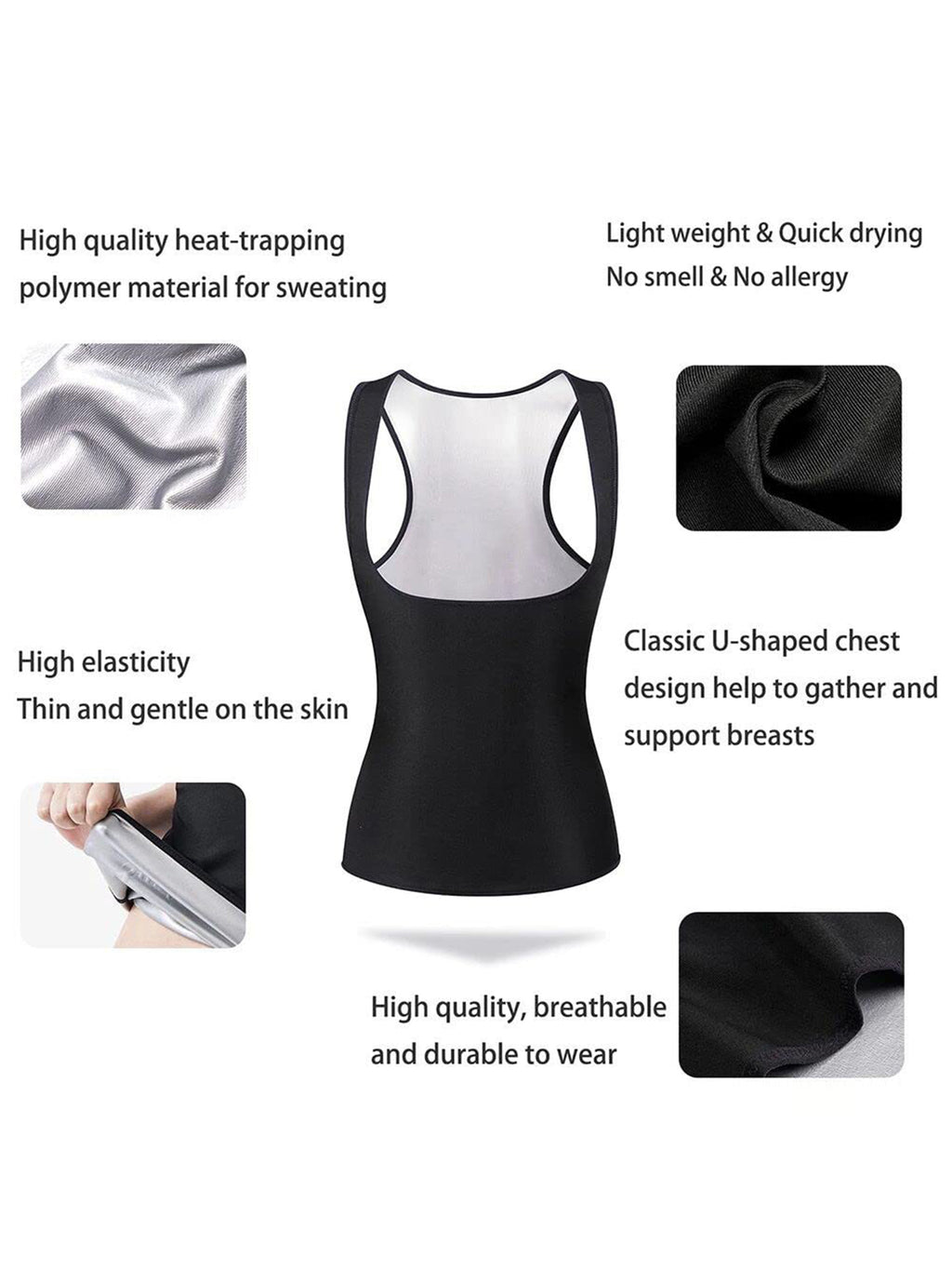 Sauna Suit Sweat Waist Trainer Vest For Women Workout Tank Top Shaper