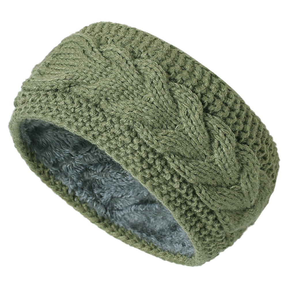 Fleece-lined Twist Knitted Sports Headband