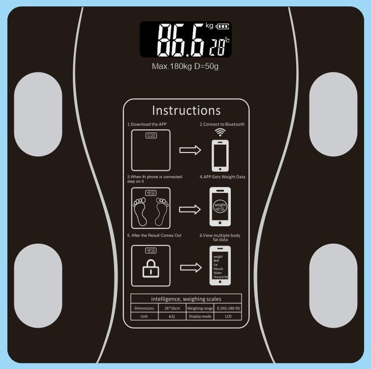 Smart Body Scale, Household Precision And Durability, Small Rechargeable