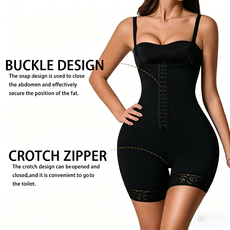 Women's Faja Bodysuit With Tummy Control, High Compression Waist Trainer