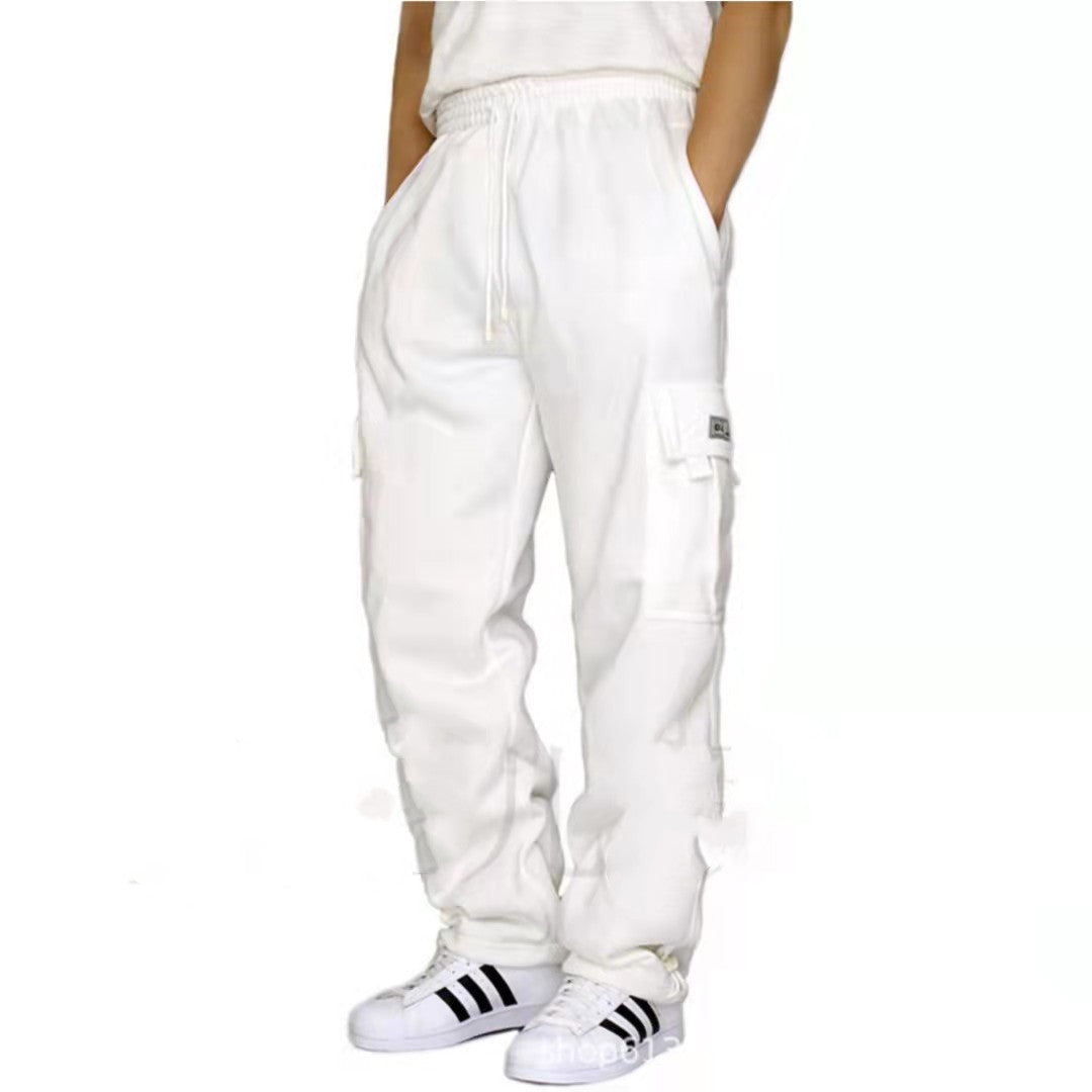 Men Pants Sweatpants Stretch Elastic Waist Jogger Sports Drawstring Trousers