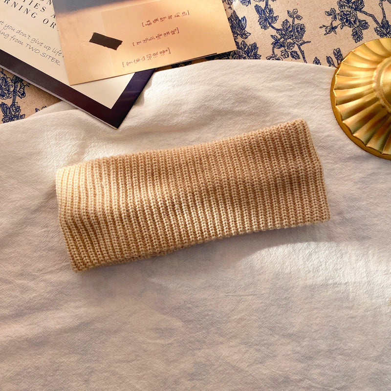 Fashion Hair Band Wool Simple Elastic Solid Color Face Wash Makeup Sports