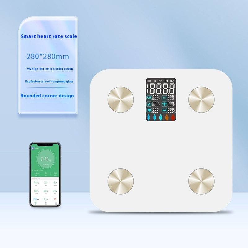 Smart VA Color Screen Heart Rate Body Electronic Scale High Precision Test