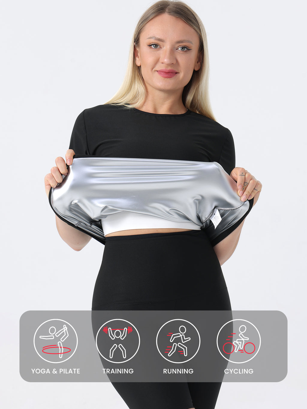 Women's Heat Trapping Sauna Shirt - Sweat Vest Compression Shapewear Suit Top