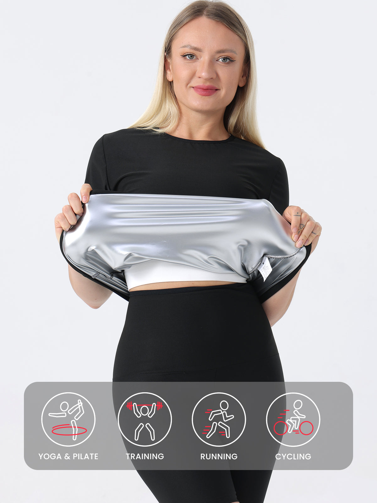 Women's Heat Trapping Sauna Shirt - Sweat Vest Compression Shapewear Suit Top