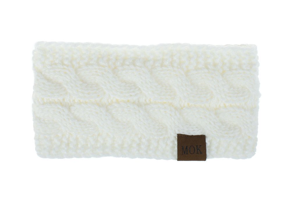 Fleece-lined Knitted Ear Warmer Sports Headband
