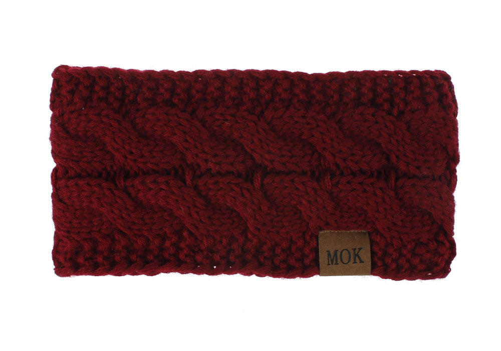 Fleece-lined Knitted Ear Warmer Sports Headband