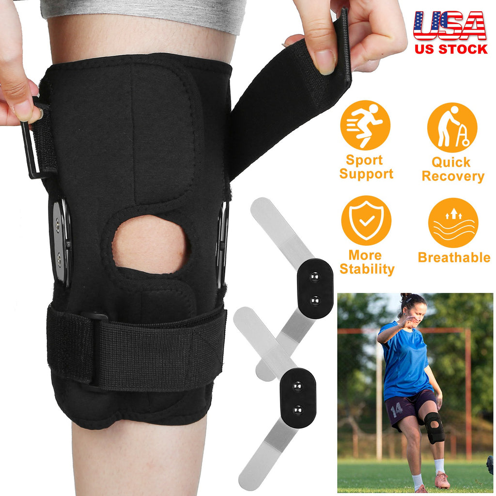 Sport Knee Brace Adjustable Open Patella Support Compression Wrap For Running