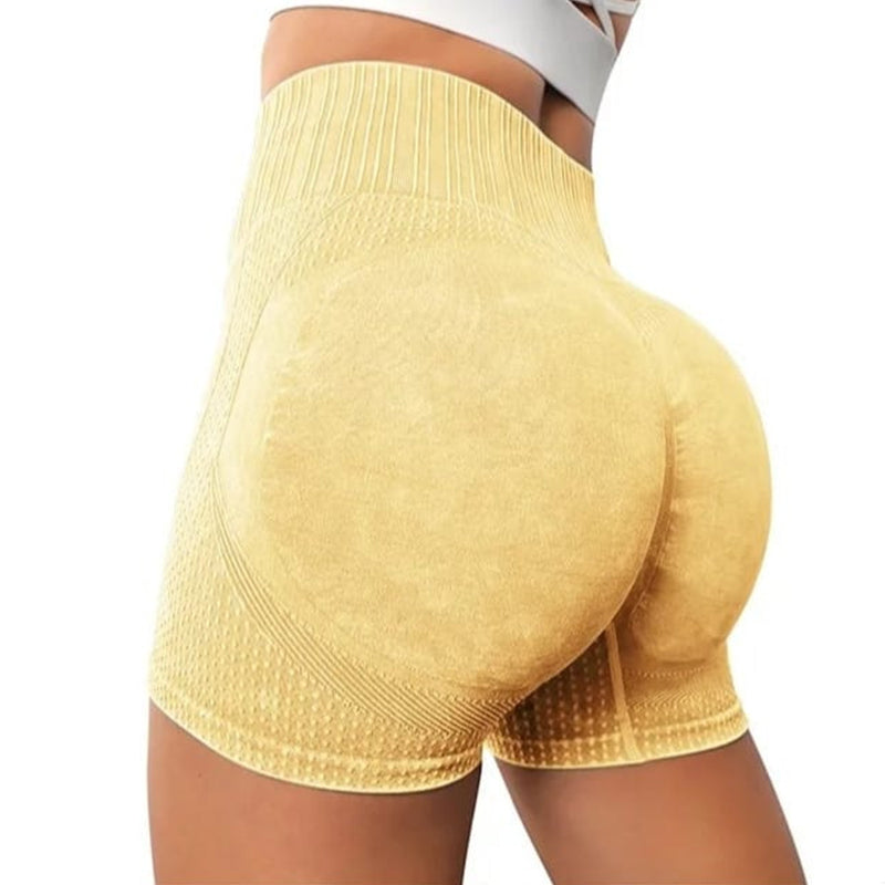 High-waisted Hip-lifting Fitness Pants Solid Color Quick-drying Tight Running