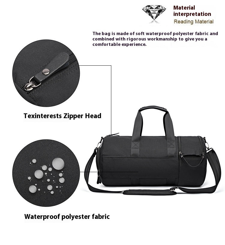 Waterproof Polyester Fabrics Gym Bag Portable Travel Handbag