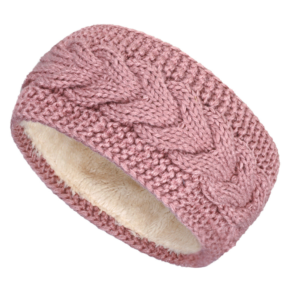 Fleece-lined Twist Knitted Sports Headband