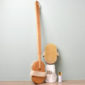 Removable Pig Bristle Bath Brush Exfoliating Body Dry Brushing Beech