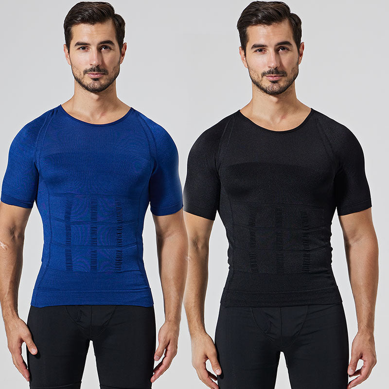 140D Men's Vest Shapewear Men Body Toning T-shirt Slimming Shaper Corrective