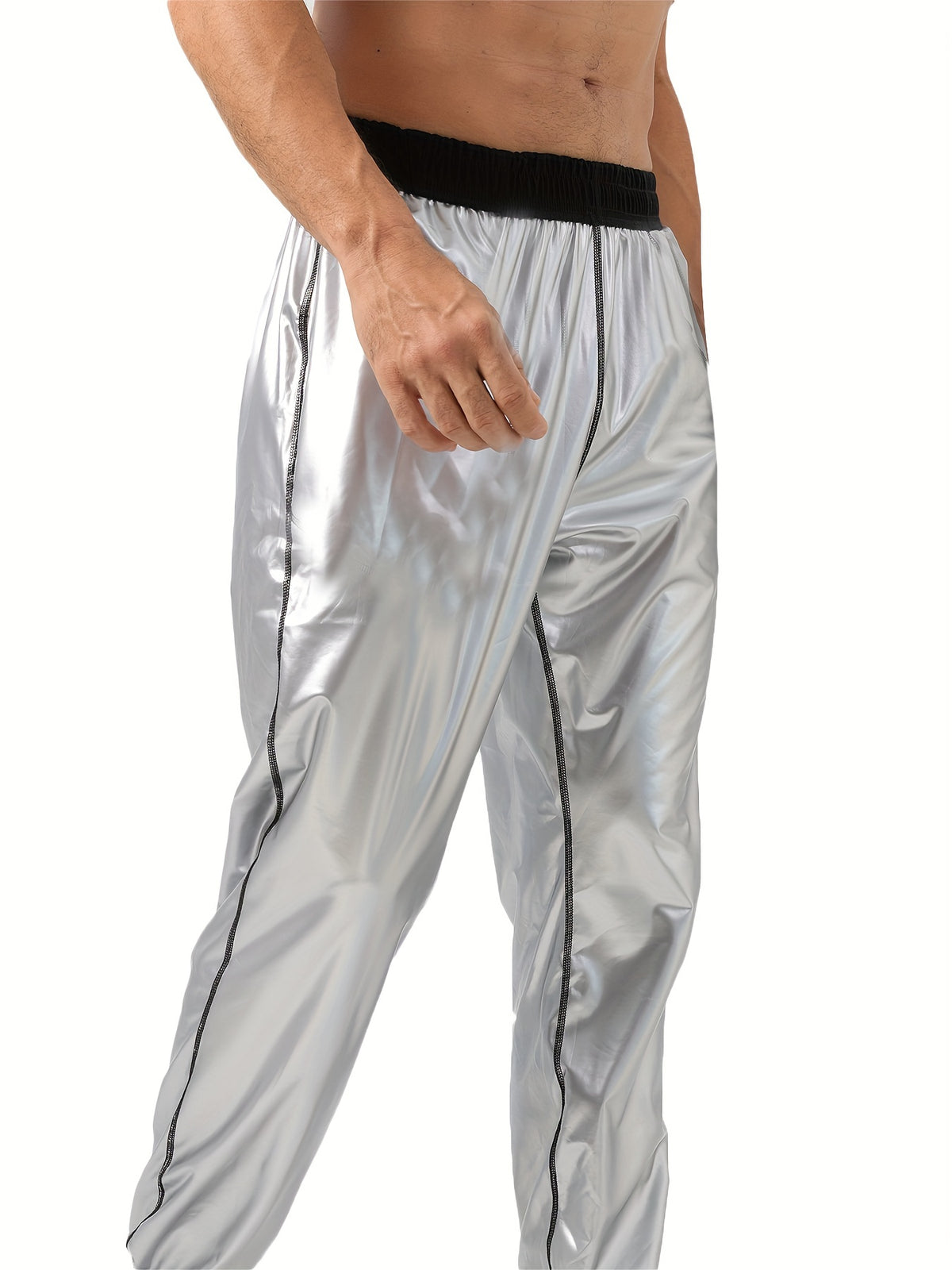 Sauna Suit With Trousers For Men Long Sleeve Heat Trapping Sweat Joggers Body