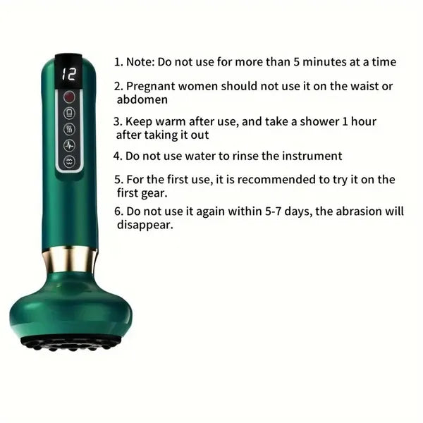 Body Gua Sha Scraping Massager. 12 Level Electric Vacuum Cupping Massager