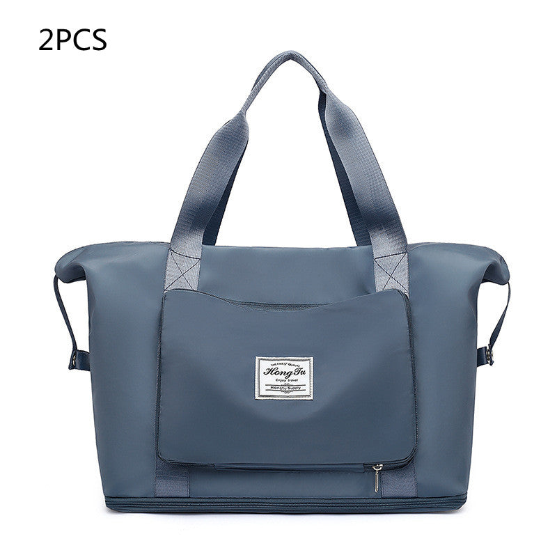 Foldable Large Capacity Women Gym Bags Shoulder Bag Training Travel Handle