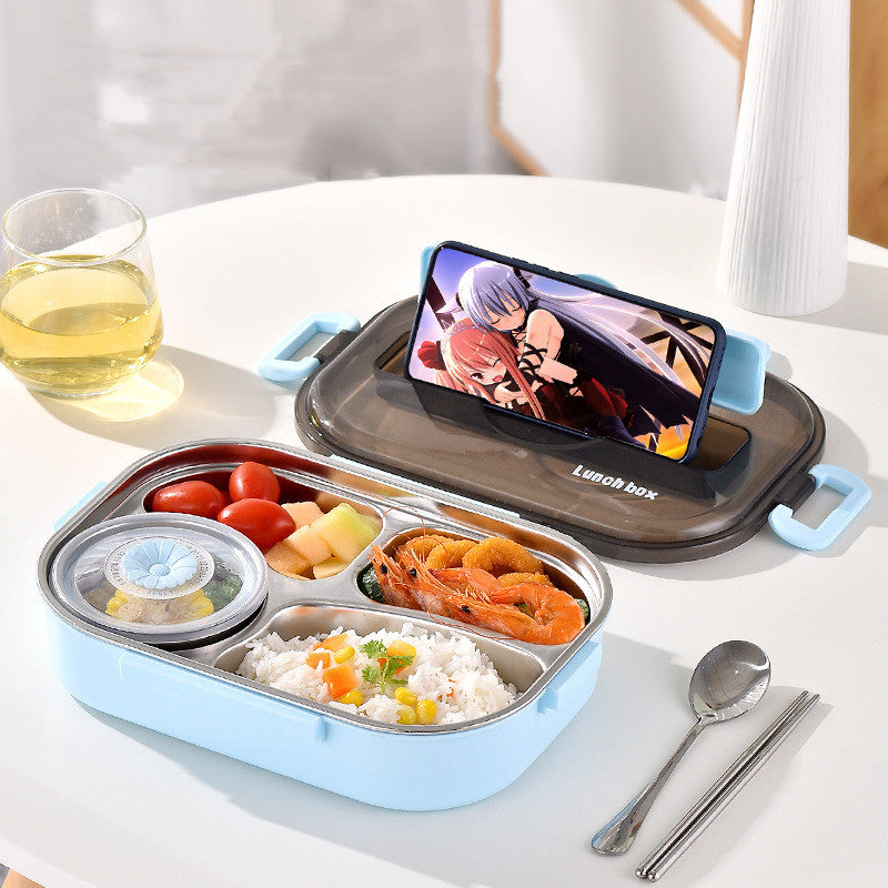 Lunch Box 304 Stainless Steel Double-layer For Students