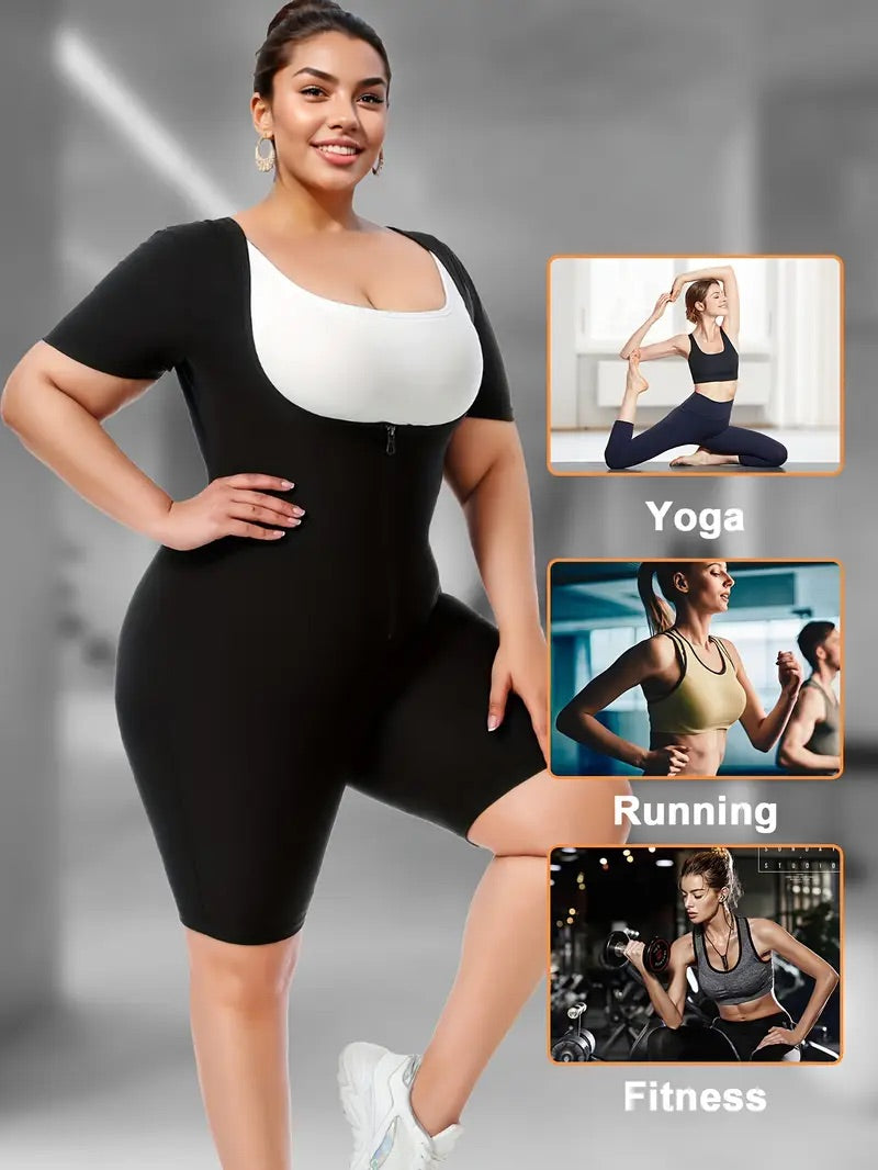Sauna Suit Romper For Women Slimming Waist Trainer Vest 3 In 1 Sliming Full