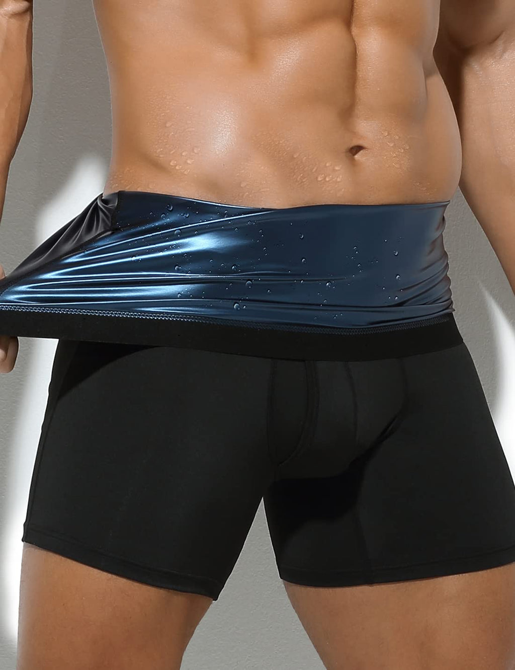 Sauna Short Pants For Men Sweat Suit Compression Shorts Tummy Control Shapewear
