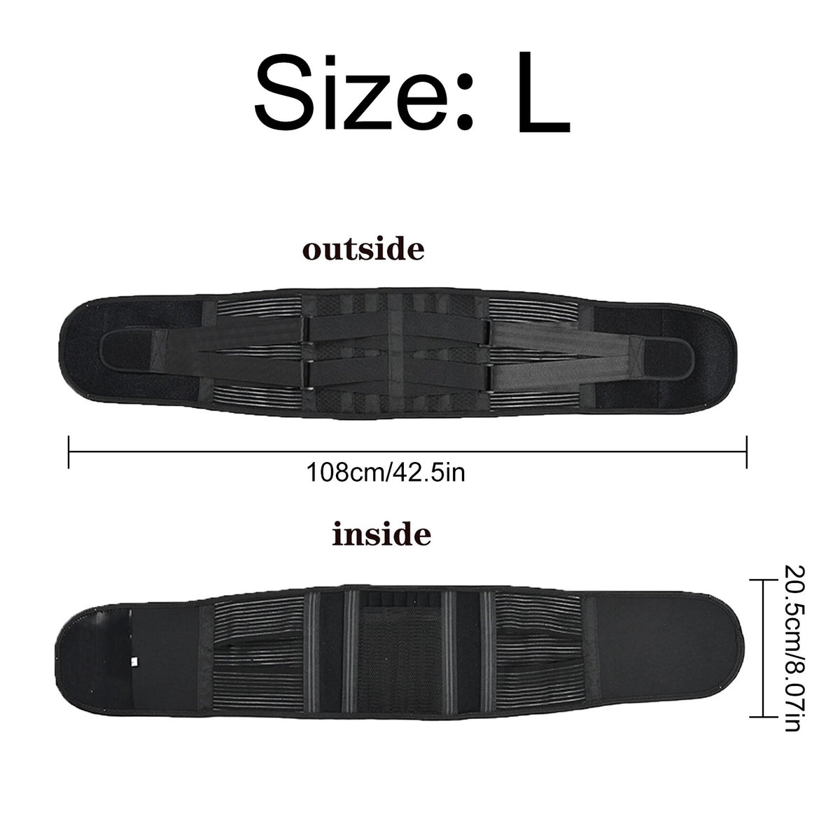 Adjustable Lower Back Brace Lumbar Support Waist Belt For Men Women Pain Relief