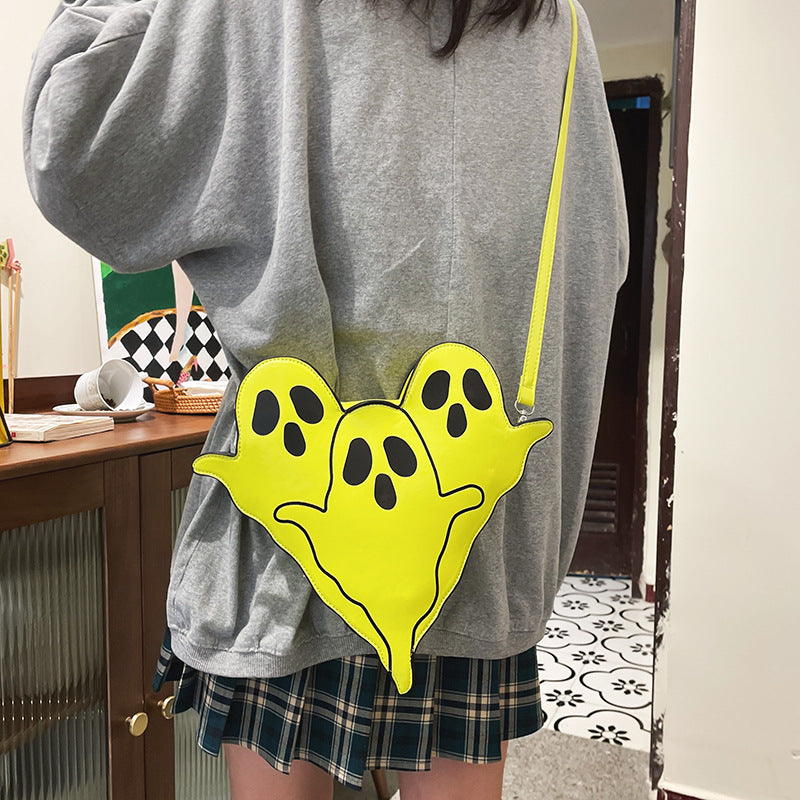 Halloween Bags Funny 3D Cartoon Ghost Shoulder Women Cute Cell Phone Purses