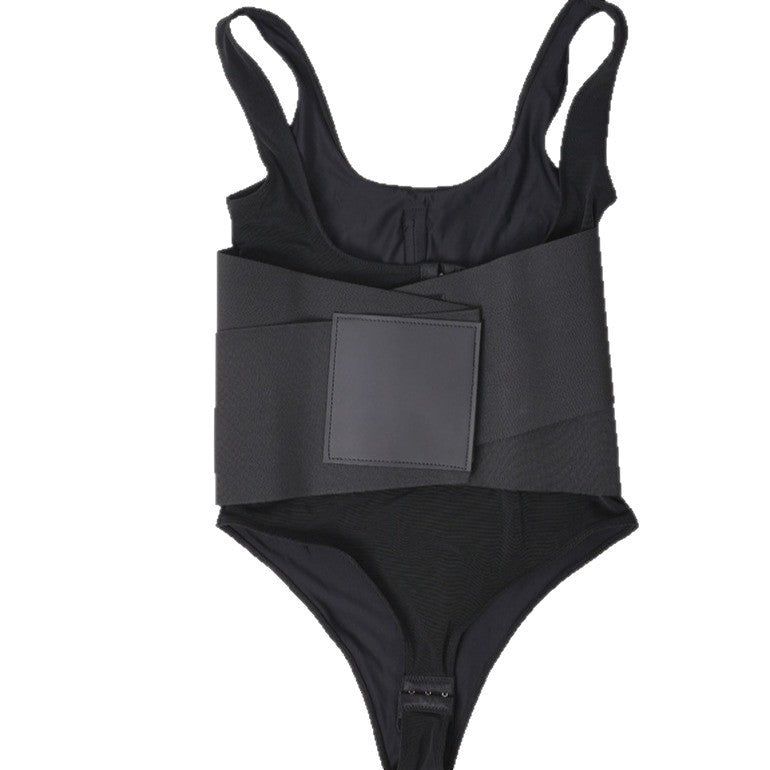 Belly Contracting Sports Waist Seal Breathable Shapewear Fitness Breasted Hip