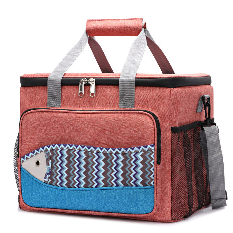 Fish Pattern Cooler Bags Lunch Box Bag EVA Insulation Waterproof Portable