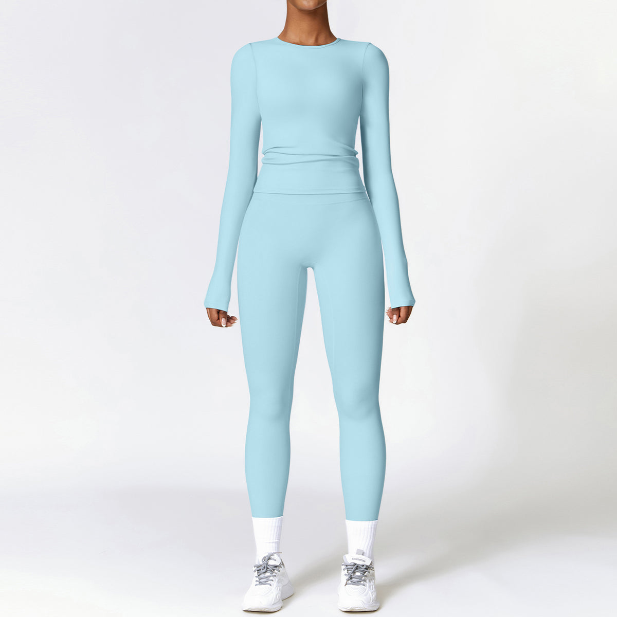 Tight-fitting Brushed Yoga Suit Quick-drying Fitness Clothes Long Sleeve