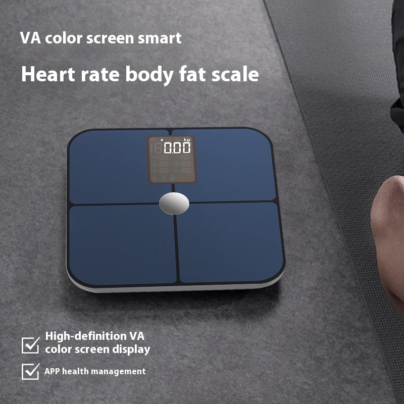 Smart VA Color Screen Heart Rate Body Electronic Scale High Precision Test