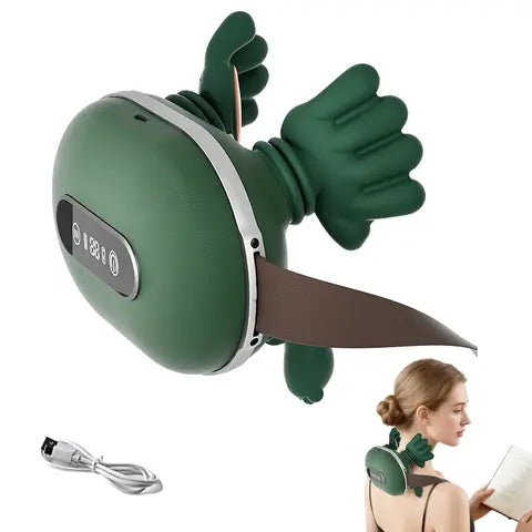 Kabelloses Nackenmassage-Schal zur Linderung von Nacken- und Trapezmuskelschmerzen – Bionische Fingerknetmassage mit bürstenlosem Motor, tragbares Nackenmassagegerät