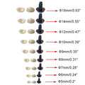 100 Teile/beutel DIY Puppe Spielzeug Augen Schwarz Kunststoff Sicherheit Augen Puppen Puppe mit Unterlegscheiben